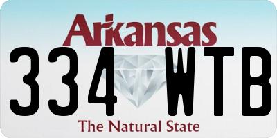 AR license plate 334WTB