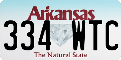 AR license plate 334WTC