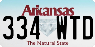 AR license plate 334WTD