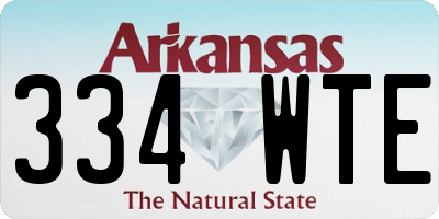 AR license plate 334WTE