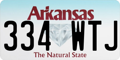 AR license plate 334WTJ