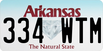 AR license plate 334WTM