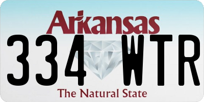AR license plate 334WTR