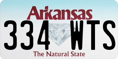AR license plate 334WTS
