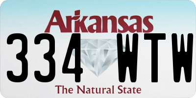 AR license plate 334WTW