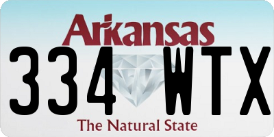 AR license plate 334WTX