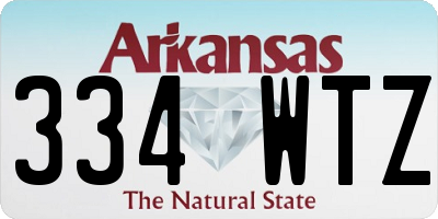 AR license plate 334WTZ