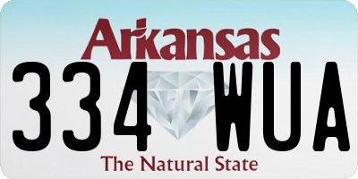AR license plate 334WUA
