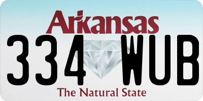 AR license plate 334WUB