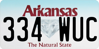 AR license plate 334WUC