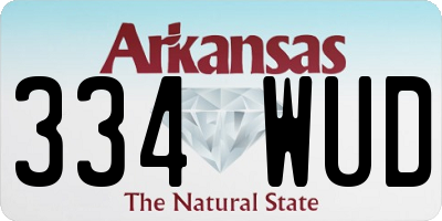 AR license plate 334WUD