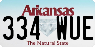 AR license plate 334WUE