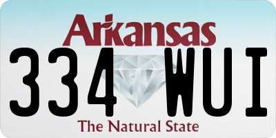 AR license plate 334WUI