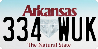 AR license plate 334WUK