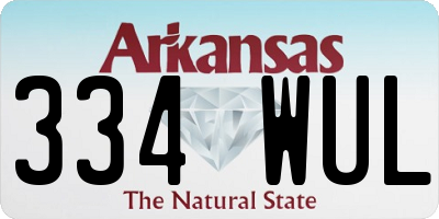 AR license plate 334WUL