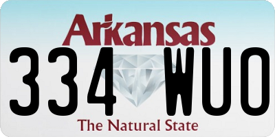 AR license plate 334WUO