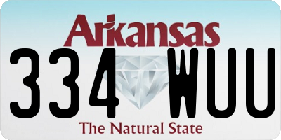 AR license plate 334WUU