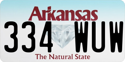 AR license plate 334WUW