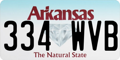 AR license plate 334WVB