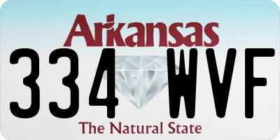 AR license plate 334WVF