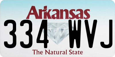 AR license plate 334WVJ