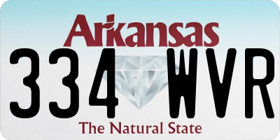 AR license plate 334WVR