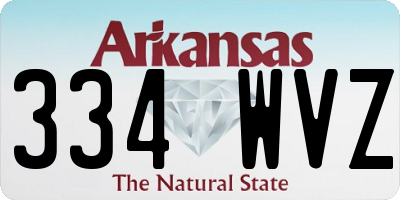 AR license plate 334WVZ