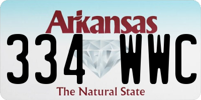 AR license plate 334WWC