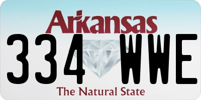 AR license plate 334WWE