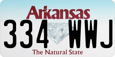 AR license plate 334WWJ