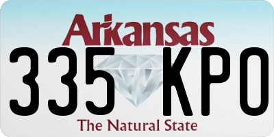 AR license plate 335KPO