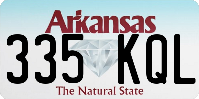 AR license plate 335KQL