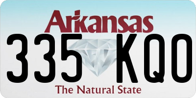 AR license plate 335KQO