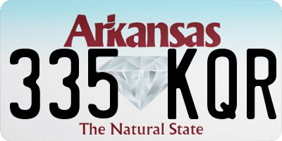AR license plate 335KQR