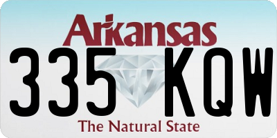 AR license plate 335KQW