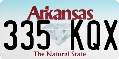 AR license plate 335KQX