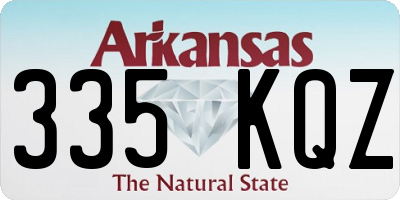 AR license plate 335KQZ