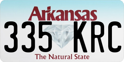 AR license plate 335KRC