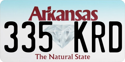 AR license plate 335KRD
