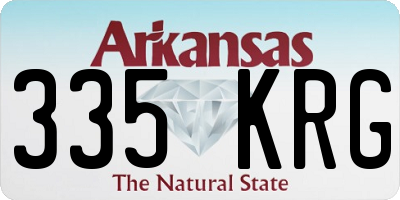 AR license plate 335KRG
