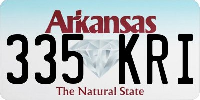 AR license plate 335KRI