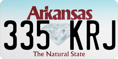 AR license plate 335KRJ