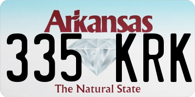 AR license plate 335KRK