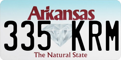 AR license plate 335KRM