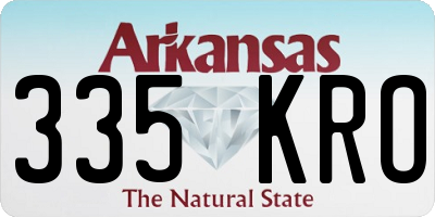 AR license plate 335KRO