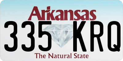 AR license plate 335KRQ