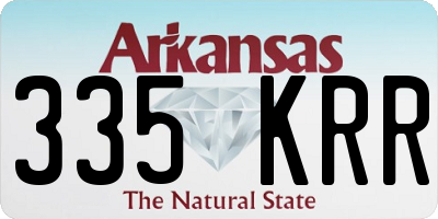 AR license plate 335KRR
