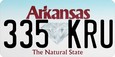 AR license plate 335KRU