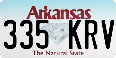 AR license plate 335KRV
