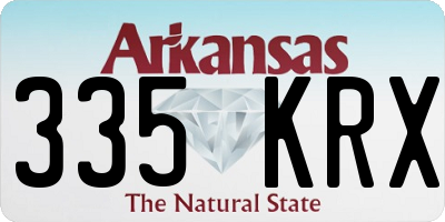 AR license plate 335KRX